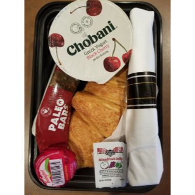 Grab & Go Morning Morsels with yogurt and croissant